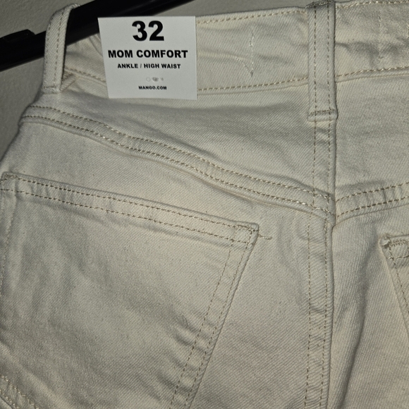 MNG Women's Cream Jeans - Picture 7 of 8